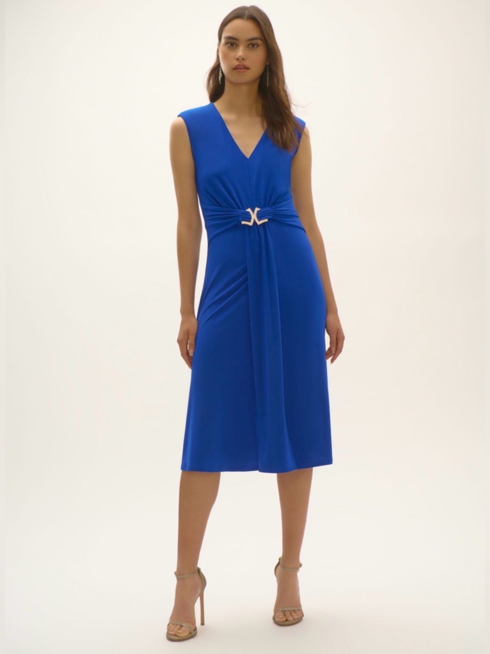 Joseph Ribkoff A-Line Dress with Rhinestone Ornament Style 252717